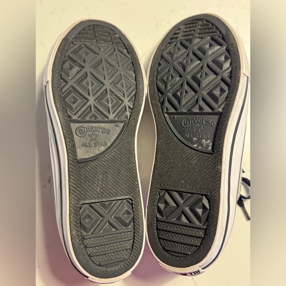 Converse All Star Junior white sparkly Sneakers - Size 3 - Picture 9 of 10